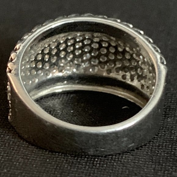 Cubic Zirconia Pavé Statement Ring in Sterling Silver - Picture 4 of 6